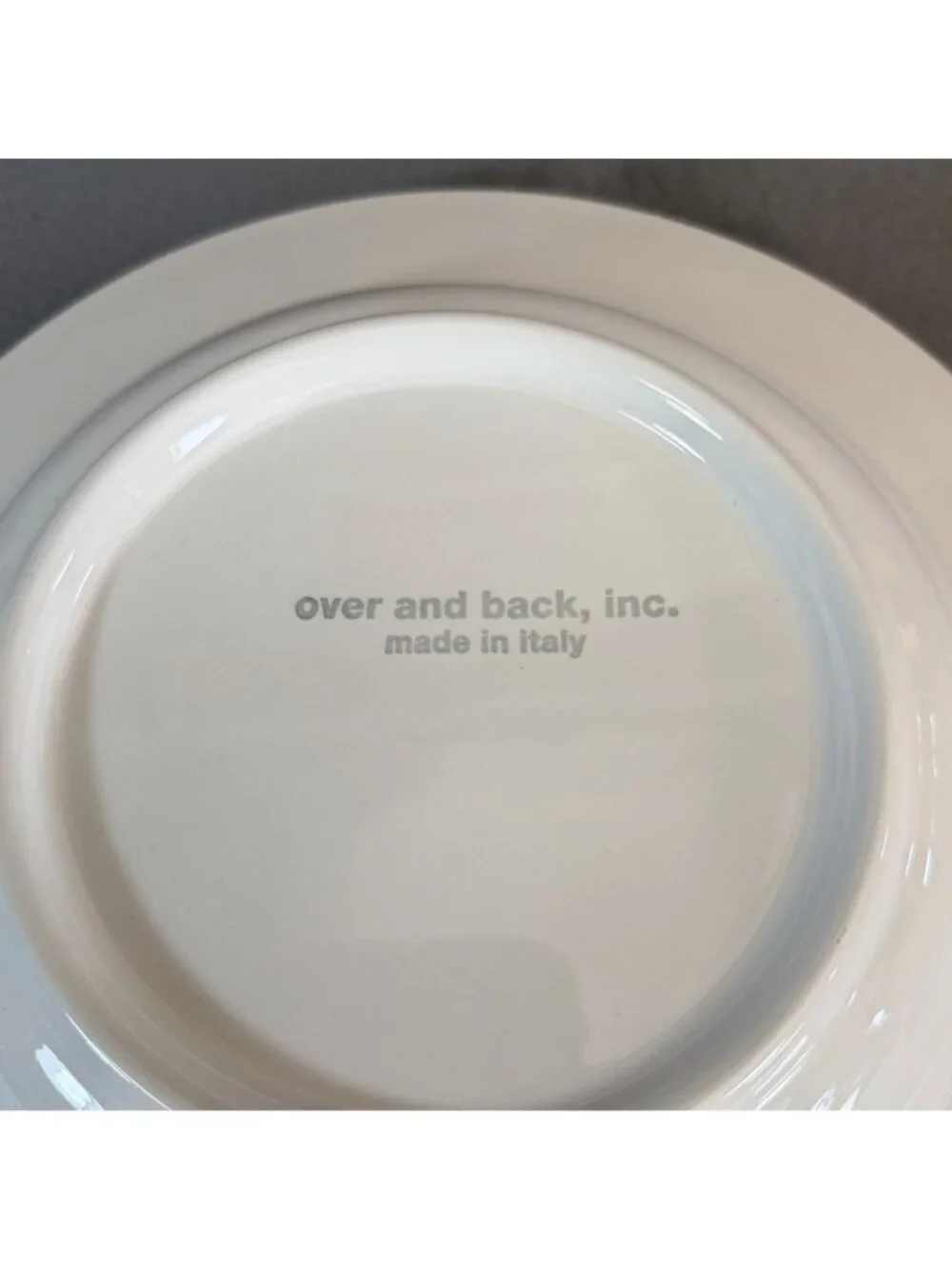 Vintage Over and Back Italy White Ceramic Pasta Soup Bowls Embossed Fruit Set of - Picture 4 of 12